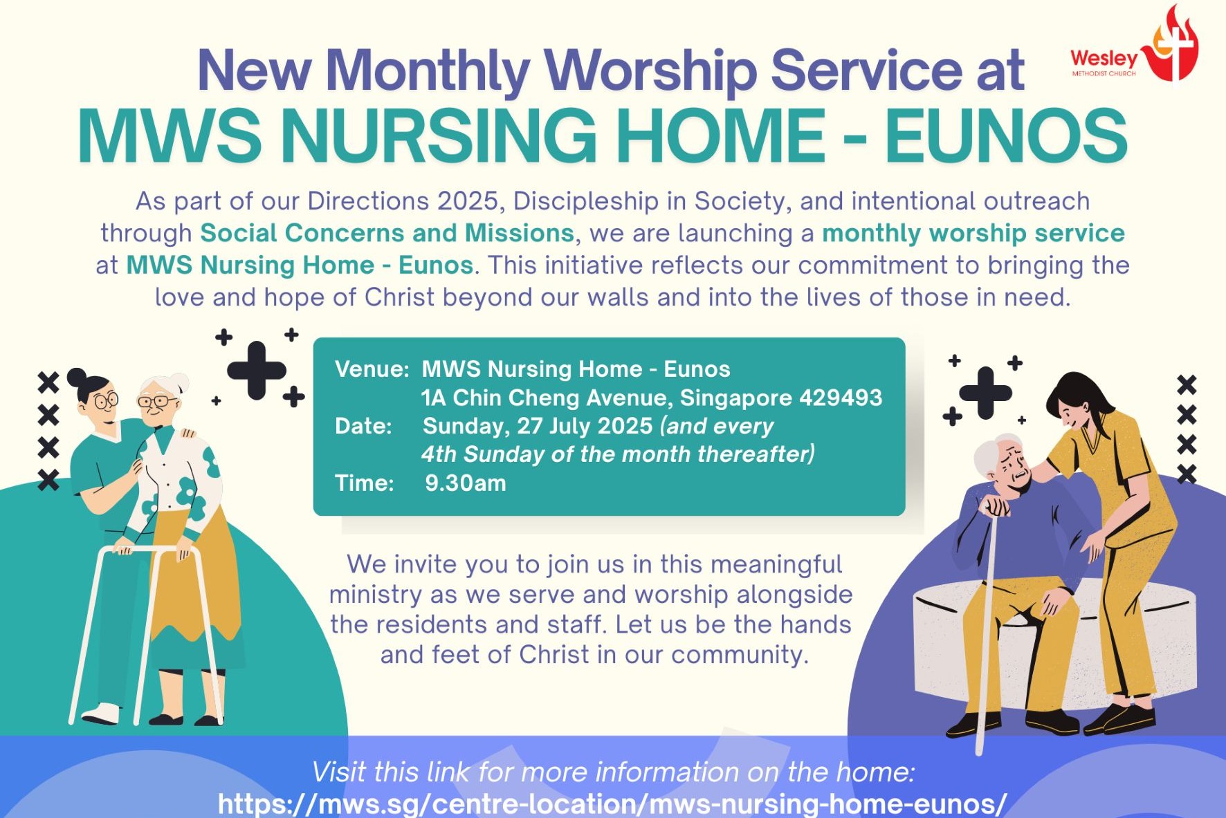 New Monthly Worship Service at MWS Nursing Home - Eunos