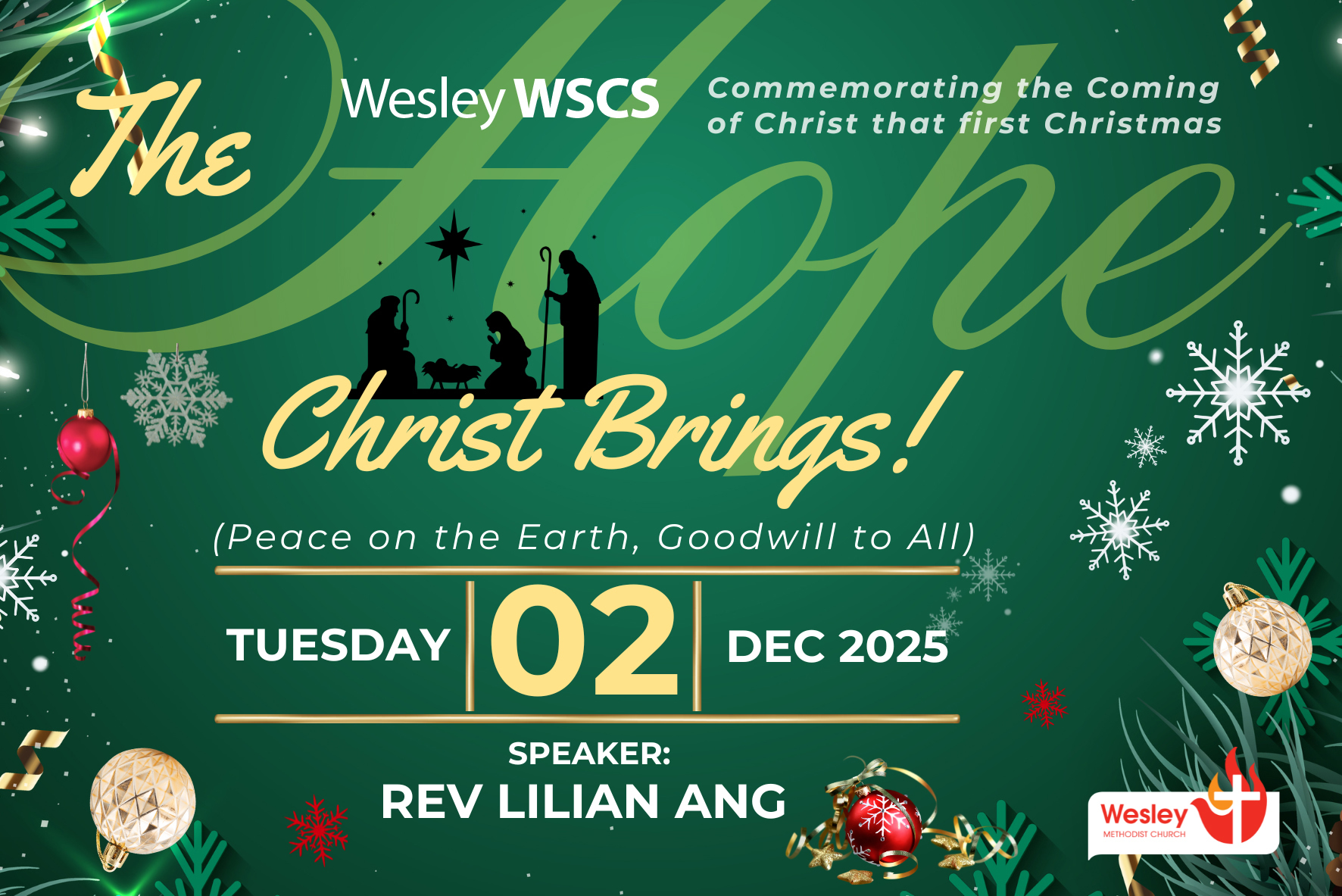 Wesley WSCS - The Hope Christ Brings!