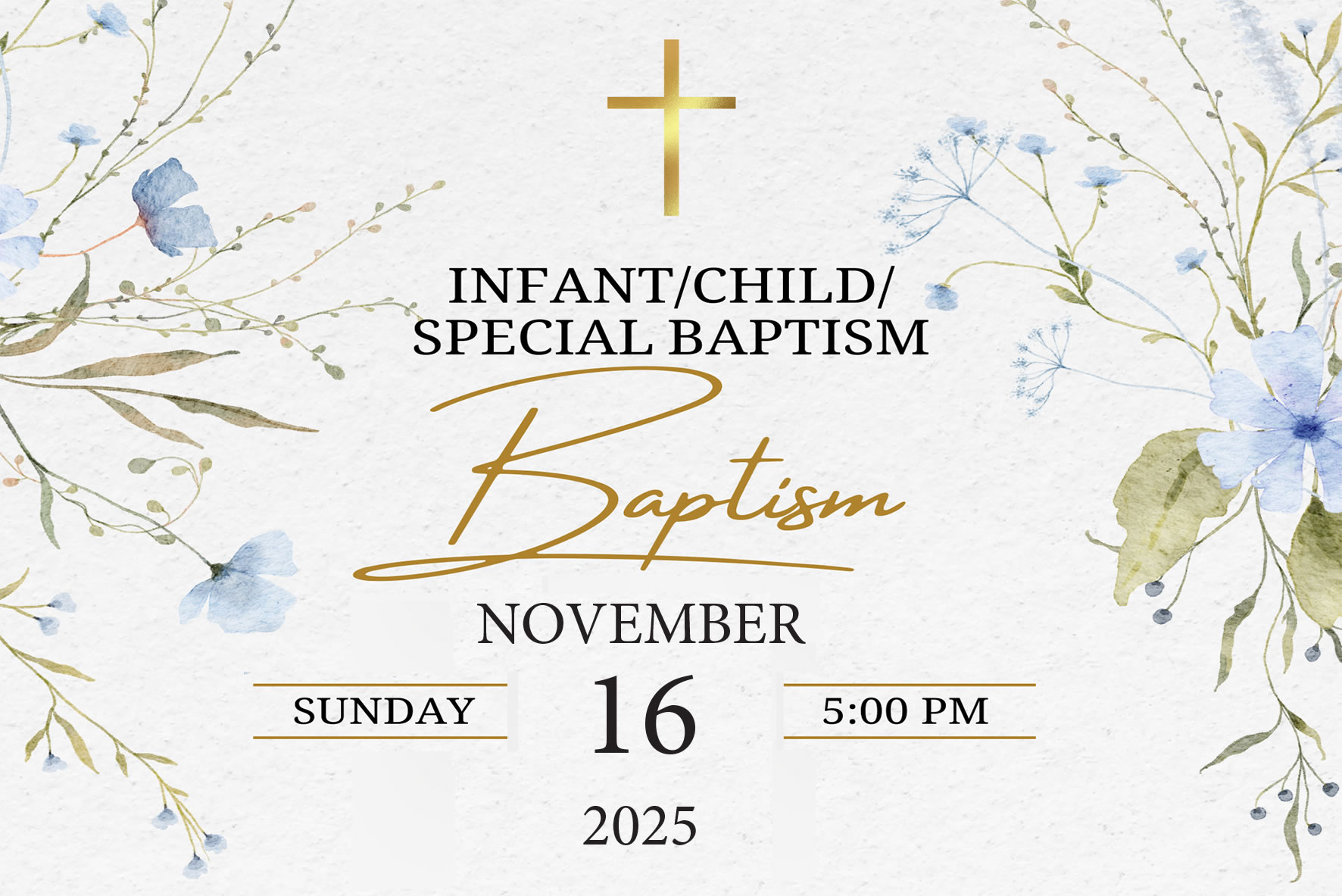 Infant/Child/Special Baptism