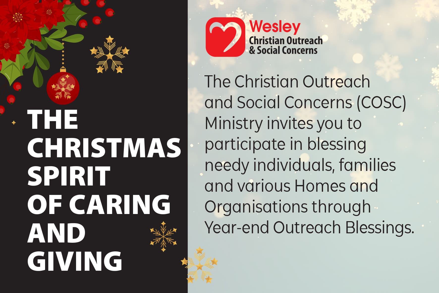 Year-end Outreach Blessings