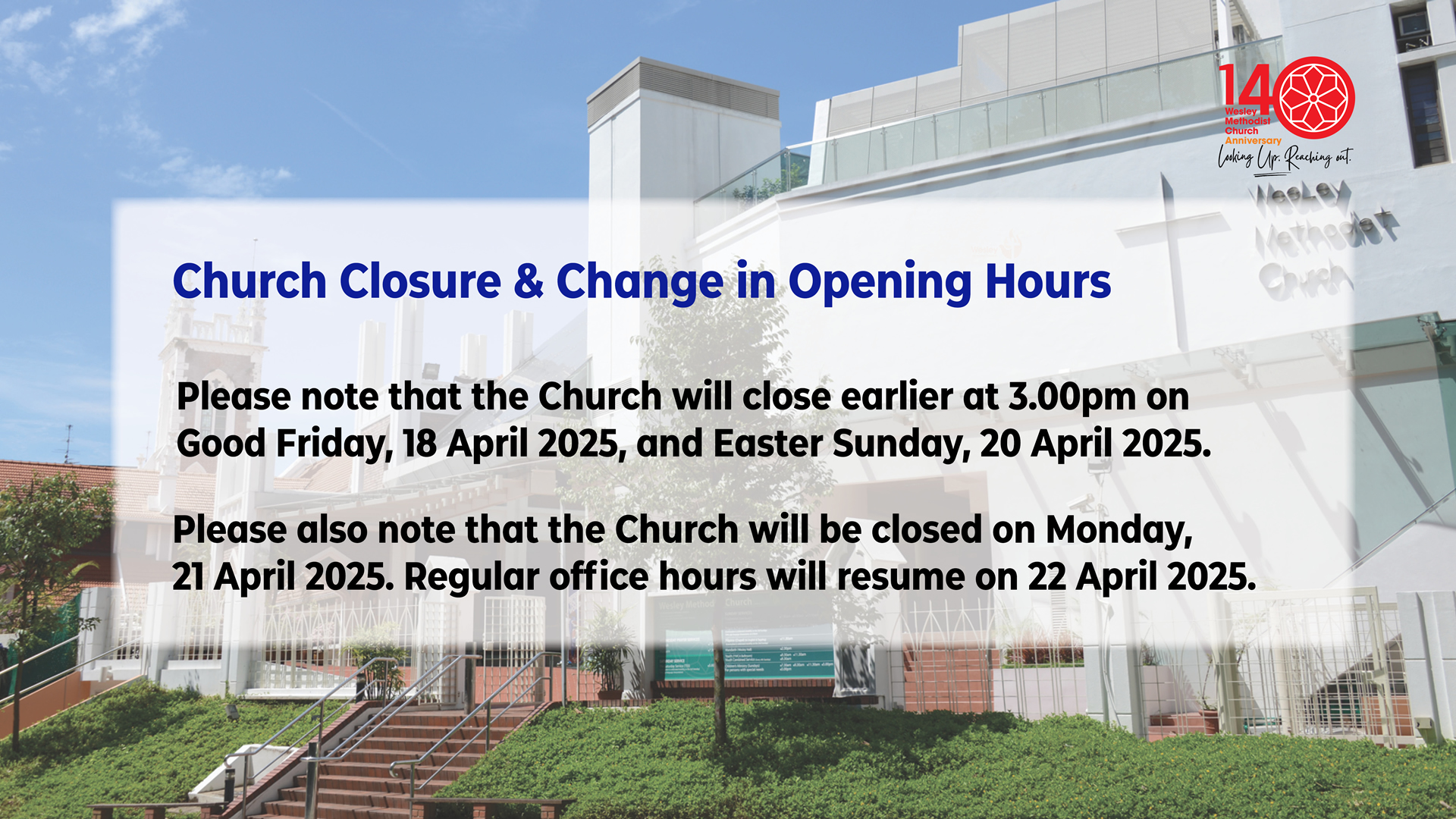 Church Closure & Change in Opening Hours