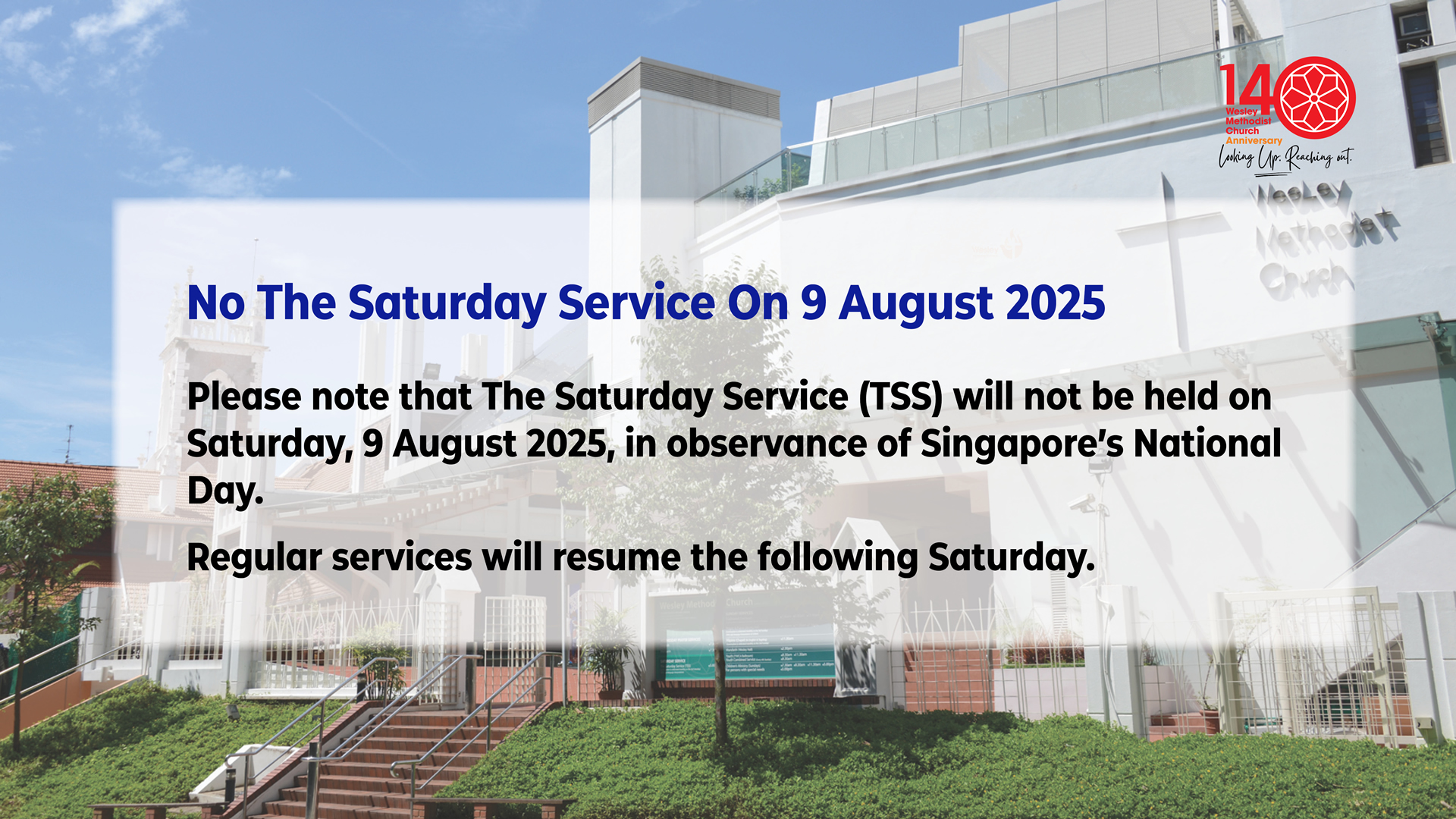 No The Saturday Service on 9 August 2025